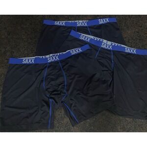 New! Saxx Men's Core Performance Mesh Blue/White Boxer Briefs Sz XXL
